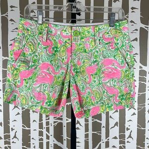 Lilly Pulitzer 5" Callahan Stretch Short Hot Wings Flamingo Print 2
